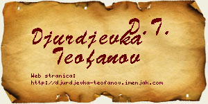 Đurđevka Teofanov vizit kartica